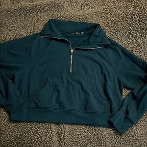 Teal Quarter-Zip Pullover
